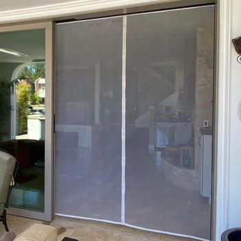 Moustiquaire magnétique pour porte, rideau anti-insectes, insectes volants, blanc, fermeture automatique, maille Invisible pour cuisine, salon intérieur 1