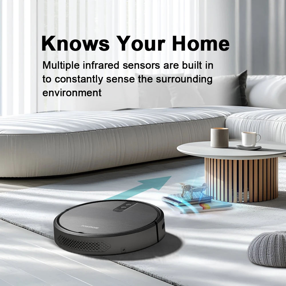 مكنسة كهربائية ذكية روبوت 3600PA مكنسة أرضية لاسلك...