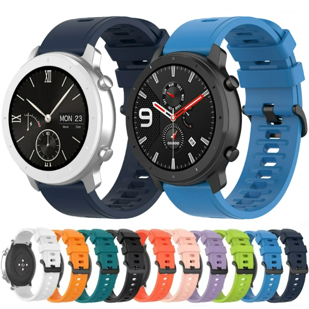 Versatile Silicone Sport Wristband - 22mm/20mm Strap