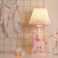 Children's Room Baby Room Table Lamps LED Cute Unicorn Lamp Nordic Creative Princess Room Boy Girl Bedroom Bedside Table Lights 2