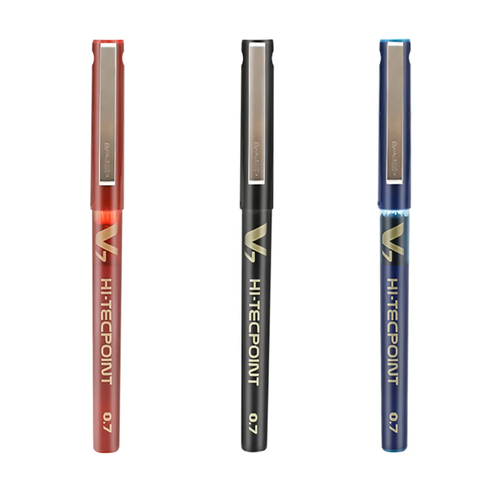 6pcs Japan PILOT Gel Pen BX-V7 Straight Liquid Syringe Pen for Student Exams 0.7mm Water Based Signature Stationery Supplies 6