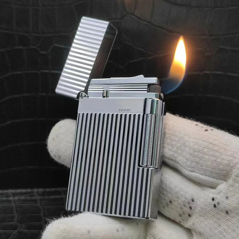 

New Luxury Retro Ligne 2 Tobacco Cigar Cigarette gas Lighter oblique flame Smoking Butane Lighter Bright Sound Windproof