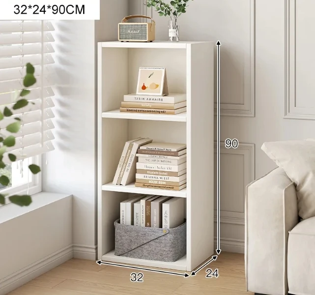 NEIKAI |Corner Small Narrow Standing Bookshelf Storage Cabinet Free Combination