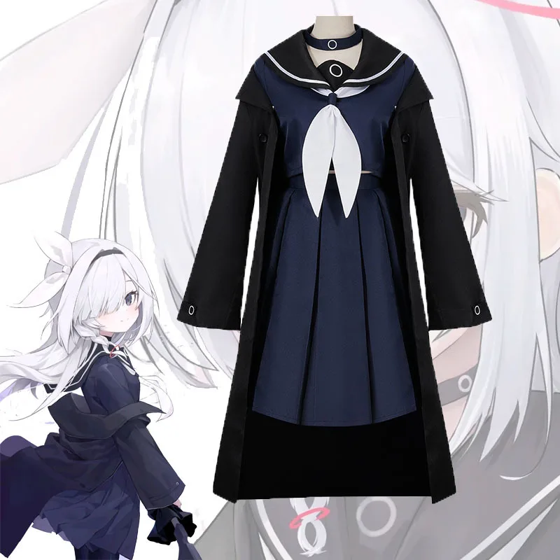 Blue Archive Prana Cosplay Black Arona Cute Black Sailor Abbigliamento Gonna Gioco Femminile Jk Costume Quotidiano