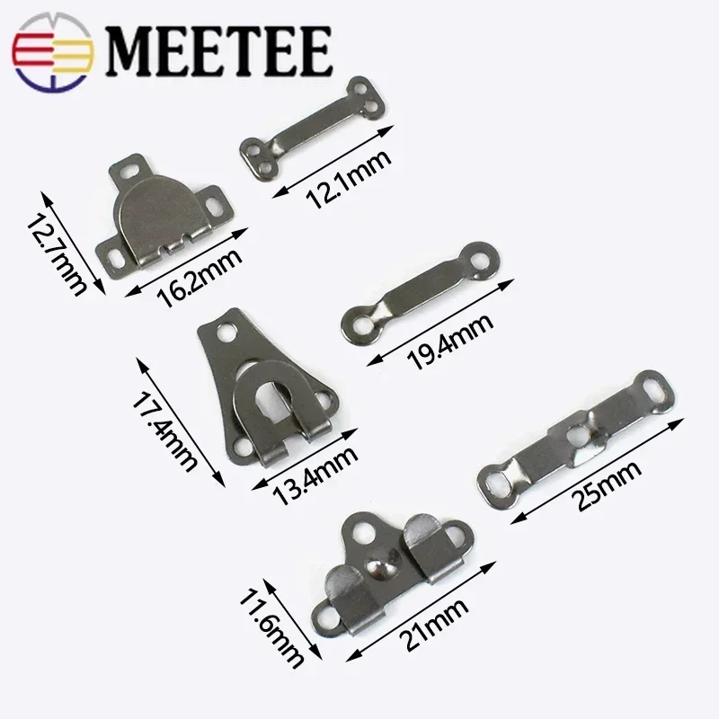 20-100Sets Metal Garment Hook Pant Trousers Button Suit Coat Adjuster Buckle Women Skirt Invisible Clasp DIY Sewing Accessorie 3