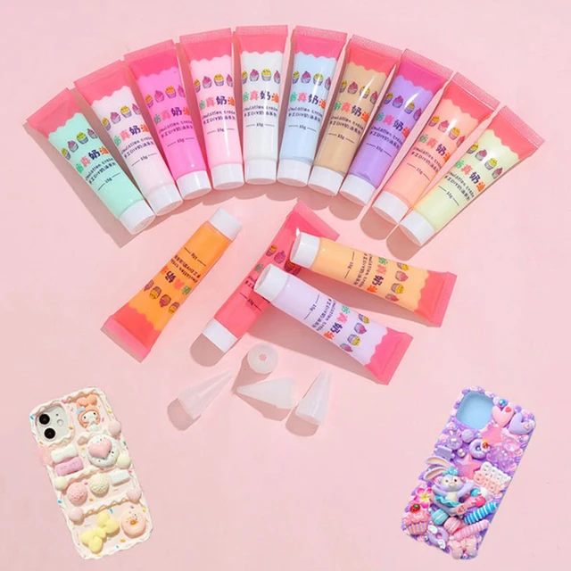 레진 공예를 위한 마법 같은 소재: 휴대폰 케이스용 가짜 휘핑 클레이 글루