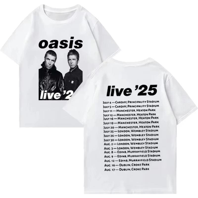 OASIS Live 25 Tour 2025 Men's Women T-shirt O-Neck Short