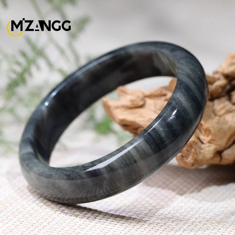 Natural A Grade Jade Armreif - Hellgrüner Jade Schmuck Mit Schmuckschachtel