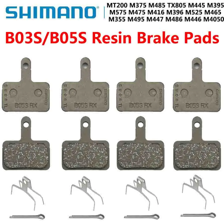 Shimano B01S B03S B05S Resin Brake Pads MT200 TX805 M375 M365 M485 M445 M446 M395 M355 M575 M475 M416 M396 M525 M465 Brake Shoes bicycle disc brake pads brake pads bike brake pads