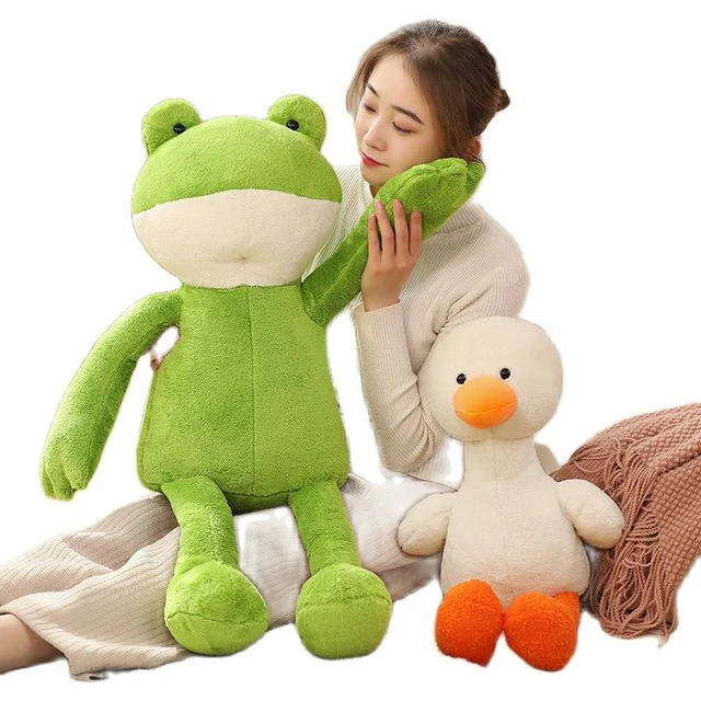 40-85cm Giant Frog Plush Toy Stuffed Animals Hug Throw Pillow Elephant Duck  Panda Baby Appease Toy School Nap Sleeping Doll Kids - AliExpress