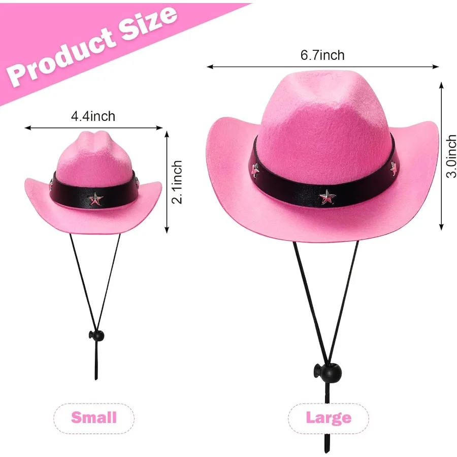 Pet Cowboy Costume for Dogs & Cats – Cute Hat & Scarf Outfit for Halloween & Party Festivals