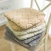 1 Pcs 40x43cm Oval Plush Dining Chair Seat for Home Thickened Warm Non-slip Cushion Car Sofa Removable and Washable Cushions 3