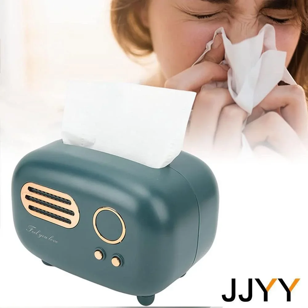 JJYY Retro Creative Tissue Box Paper Box Living Room Light Luxury Coffee Table Remote Control Storage Box Cute Napkin Box 4