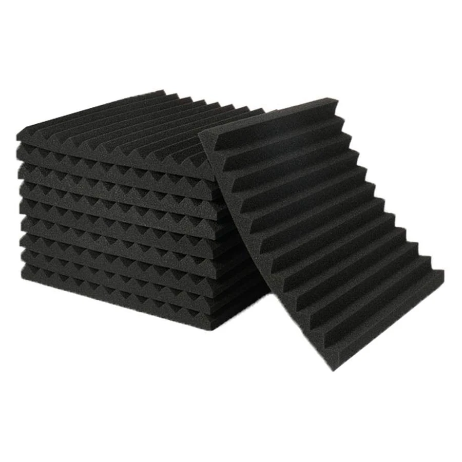 

50Pcs Acoustic Soundproof Foam Sound Absorbing Panels Sound Insulation Panels Wedge for Studio Walls Ceiling,1X12X12Inch