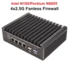 Fanless Firewall Mini PC Intel N100 Pentium N6005 Topton Solid 4 LANs i226-V 2.5G DDR4 COM USB-C pfSense OPNsense ESXi Computer 6