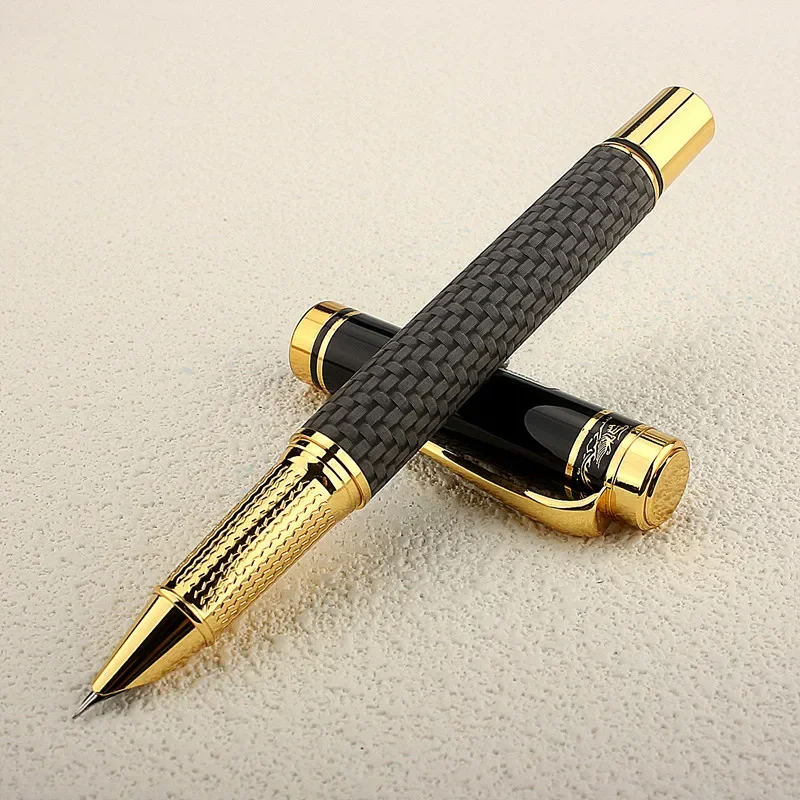 Luxury Quality Cloth Weave Metal Fountain Pen Financial Office Student Supplies School Stationery Ink Pens 2