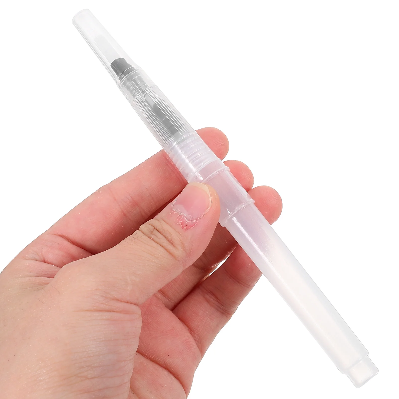 6 Pcs Refillable Watercolor Painting Pens Transparent Body Drawing Tools Paper Envelopes Reusable Supplies Watercolor Brush
