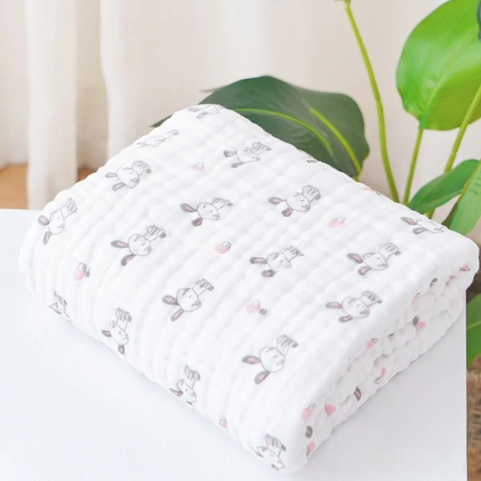 Baby Blanket 110*110CM Swaddle Bamboo Muslin Bed Sheet Kids Bedclothes Baby Bath Towel Cotton