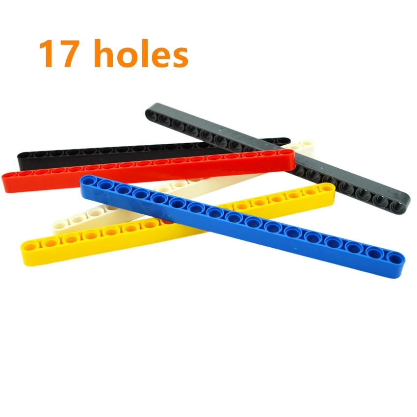 빌딩 블록 기술 액세서리 DIY 리프트 암 두꺼운 1x17 홀 암 벽돌, MOC 호환 부품, 교육용 조립 입자