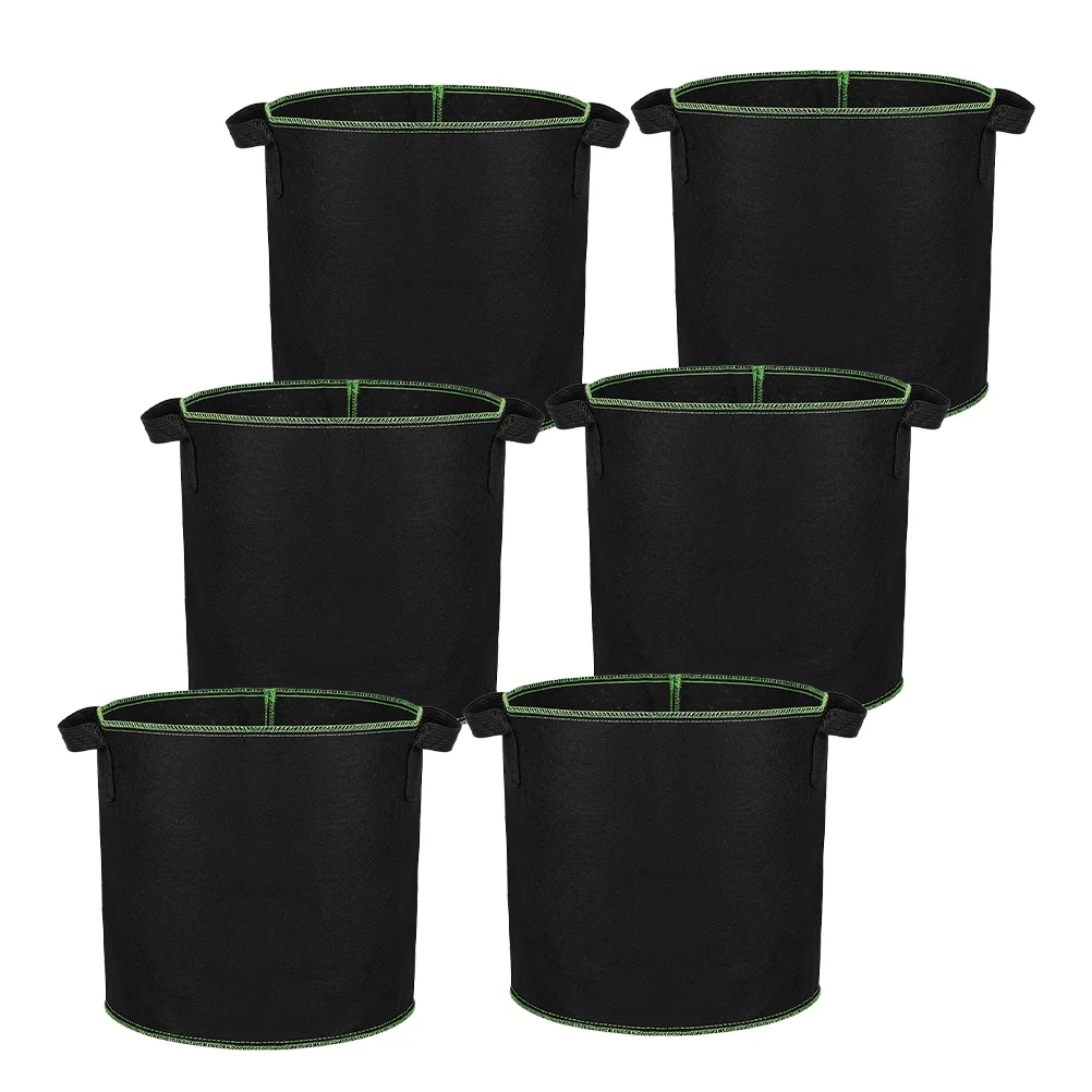 

6Pcs 4 Gallon Potato Grow Bag Fabric Pots Handle Garden Planting Bags Vegetables Planter Garden Grow Bags Fabric Pot