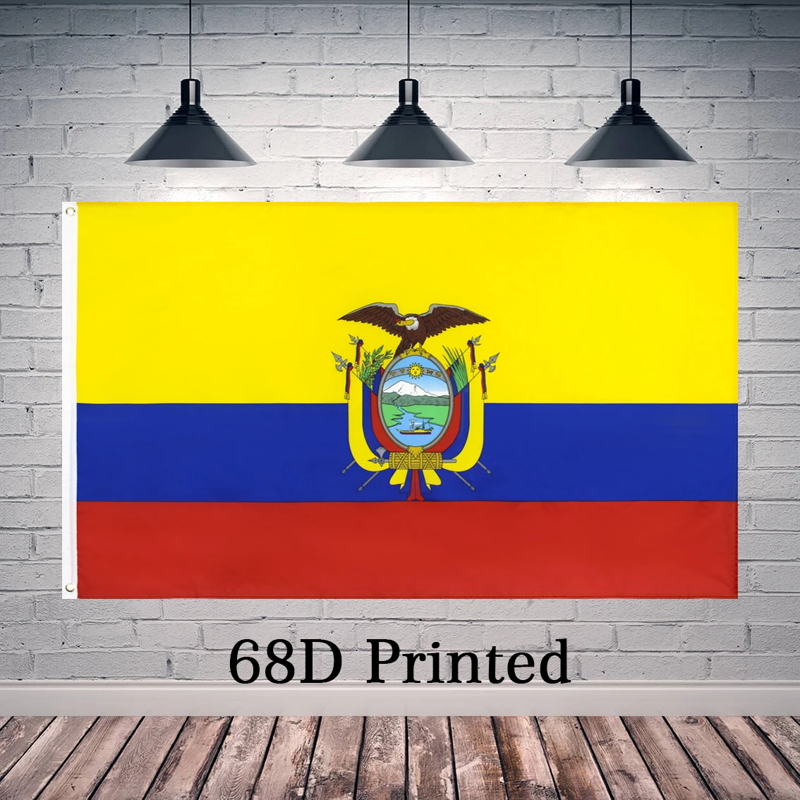 90 X150Cm Ecuador Bandiera Poliestere Stampato Decorazione Banner Arazzo Flagland