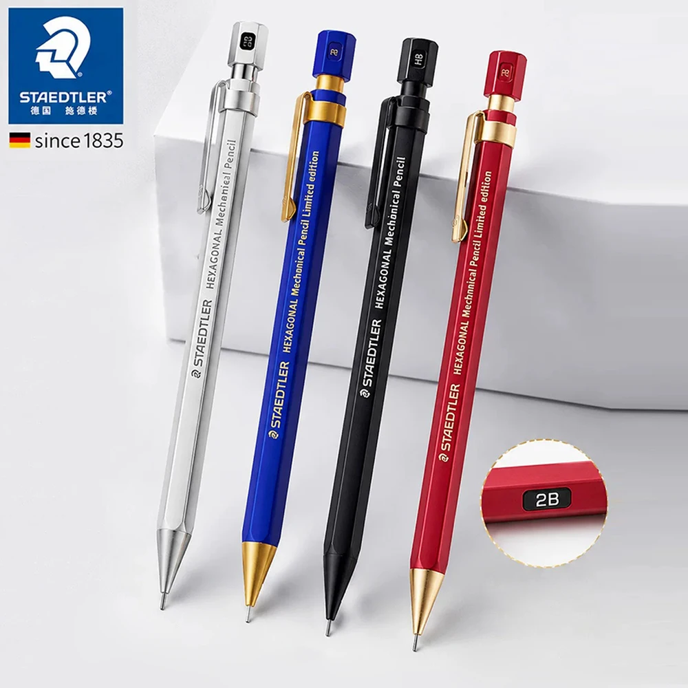 Germany STAEDTLER All Metal Mechanical Pencil 925 77 0.5mm Hexagonal Barrel Sketch Drawing Art Stationery for Artist Student 1 Germany STAEDTLER All Metal Mechanical Pencil 925 77 0.5mm Hexagonal Barrel Sketch Drawing Art Stationery for Artist Student 1