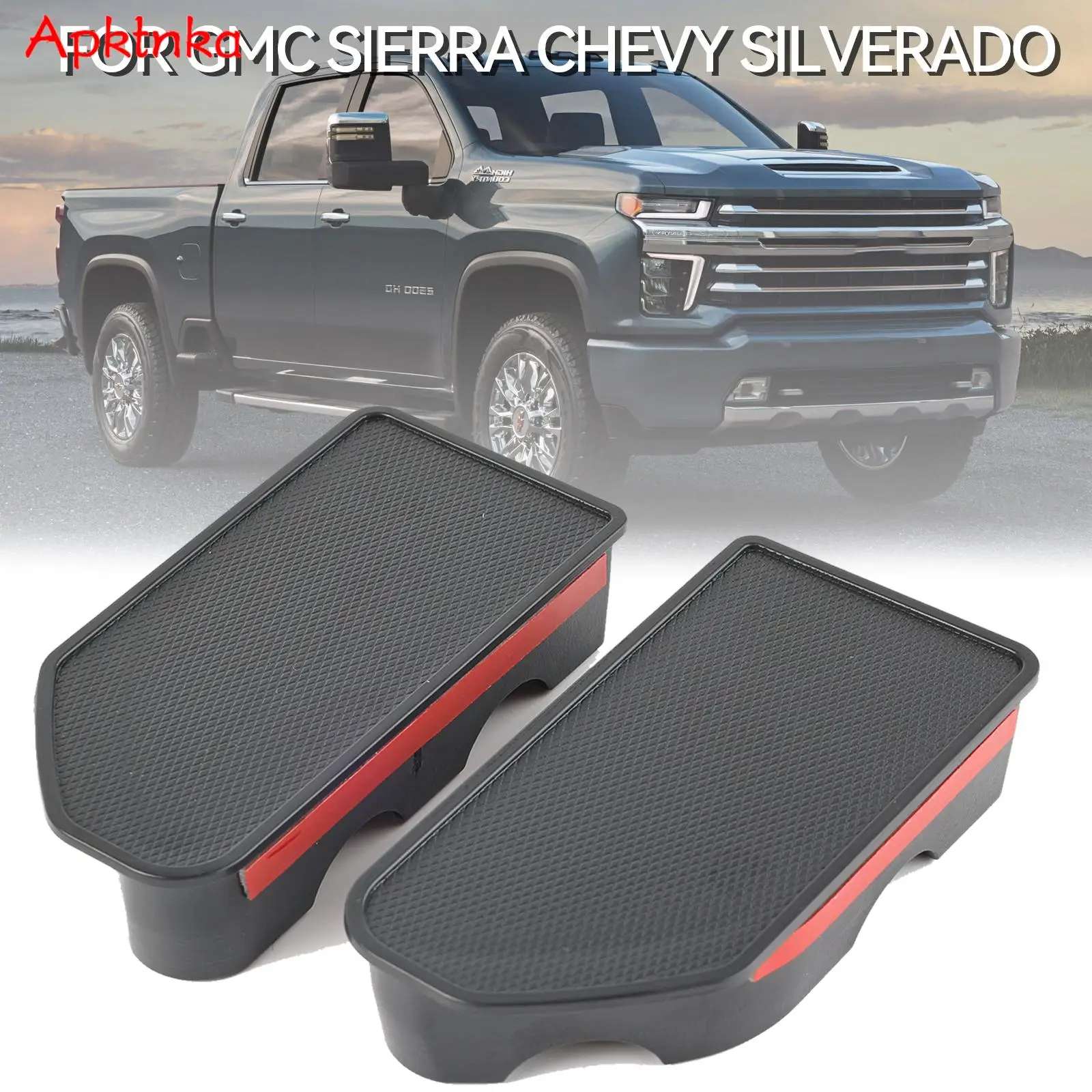 Copri Foro Portapacchi Per Chevy Silverado/GMC Sierra 1500 (2014-2019) E 2500/3500 HD (2015-2019) – Set Da 2 Con Tappetino Antiscivolo