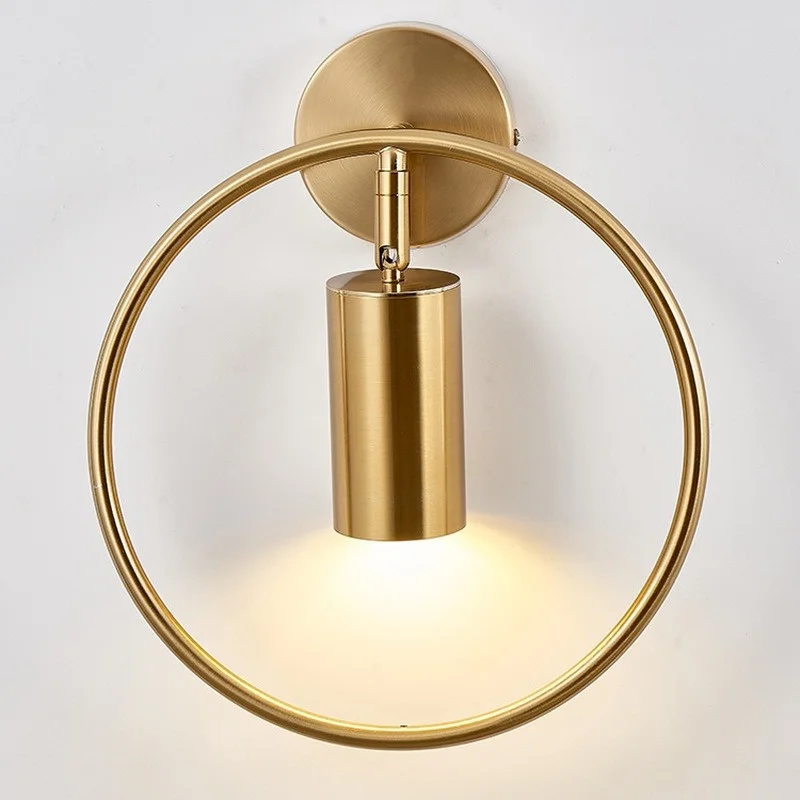 

modern Bedroom wall minimalist lamp bedside spotlight guest room personality round LED spotlight hotel bar creative lamp