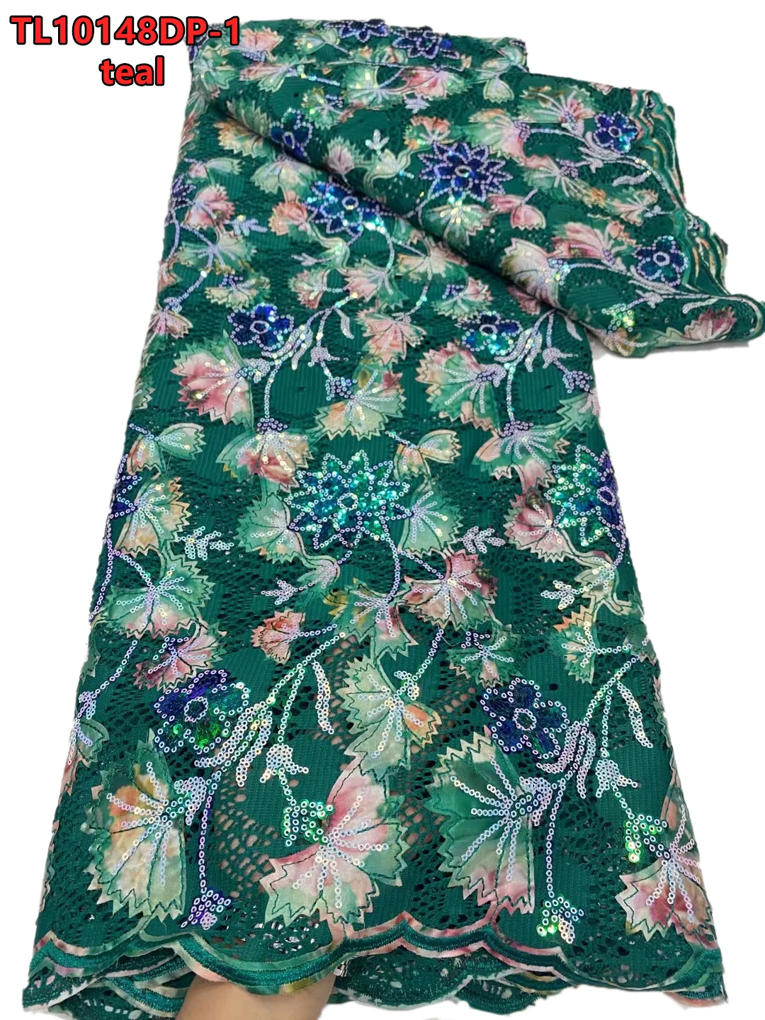 

Nigerian Lace Fabric For Wedding Dress 2023 Sequins Embroidered African Tulle Lace Fabric French Voile Net Lace Fabric