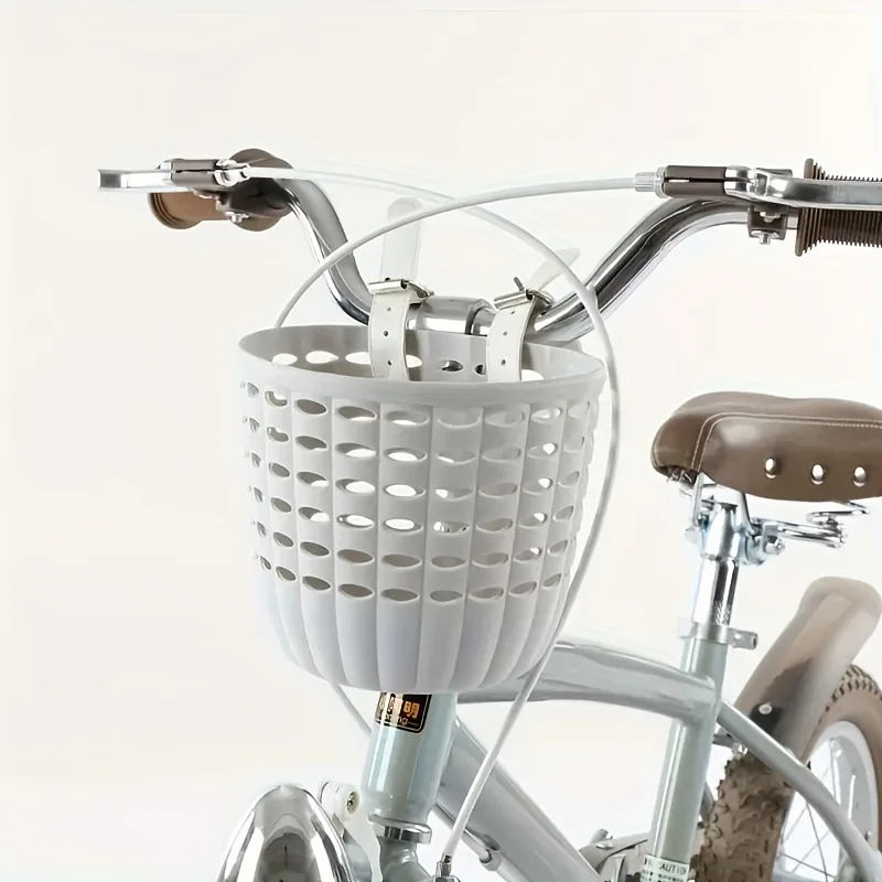 Bicycle Basket, Bicycle Basket Front Basket, Front Handle Carrier, Bicycle Plastic Basket, Suitable for Riding and Storage
