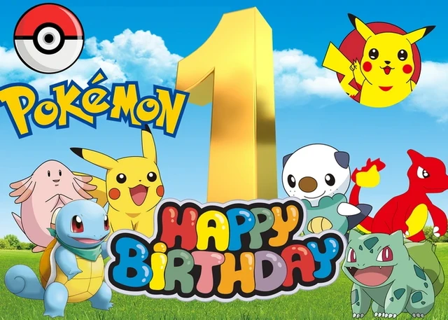Décorations de fête d'anniversaire Pokemon  Fournitures de décoration de  fête en vinyle-Dessin animé-Aliexpress