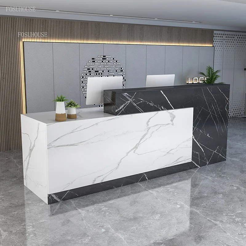 Bar Cashier Counter Modern Company Reception Desks Commercial Beauty Salon Reception Desk Convenience Store Consultation Counter