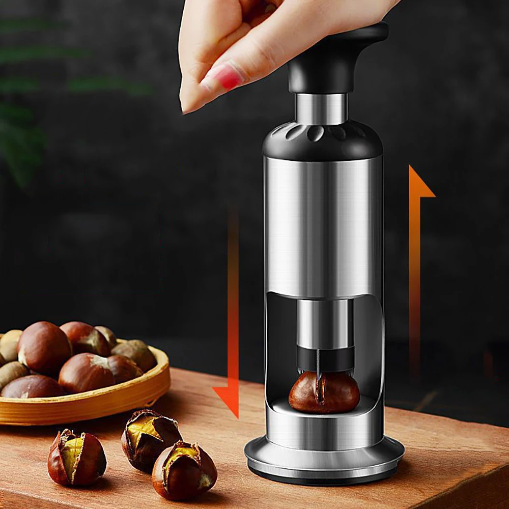 Fonyet 2 Pcs Pince A Chataignes Métal Châtaigne Clip Ouvre Chataigne Pince D'ouverture Chestnut Avec 4 Stripper, éplucheur De Châtaignes Outil De Cuisine Pour Châtaignes