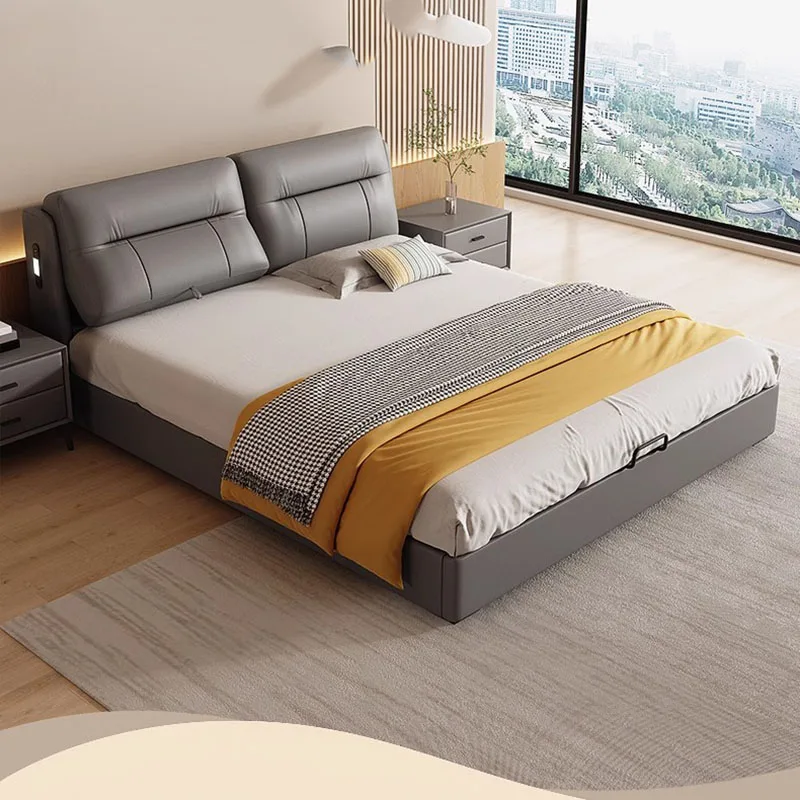 

Storage Luxury Bed Light Multifonction Nordic King Frames Bed Light Adjustable Lounge Cabeceiras Para Cama Bed Accessories