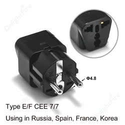 Universal Travel Plug Adapter - Multifunctional EU Electrical Socket Adapter - 1pcs (4.8mm EU Plug)