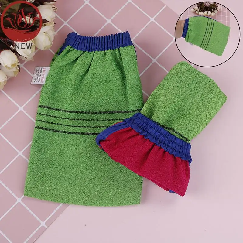 

1pc Shower Spa Exfoliator Two-sided Bath Glove Body Cleaning Scrub Mitt Rub Dead Skin Removal