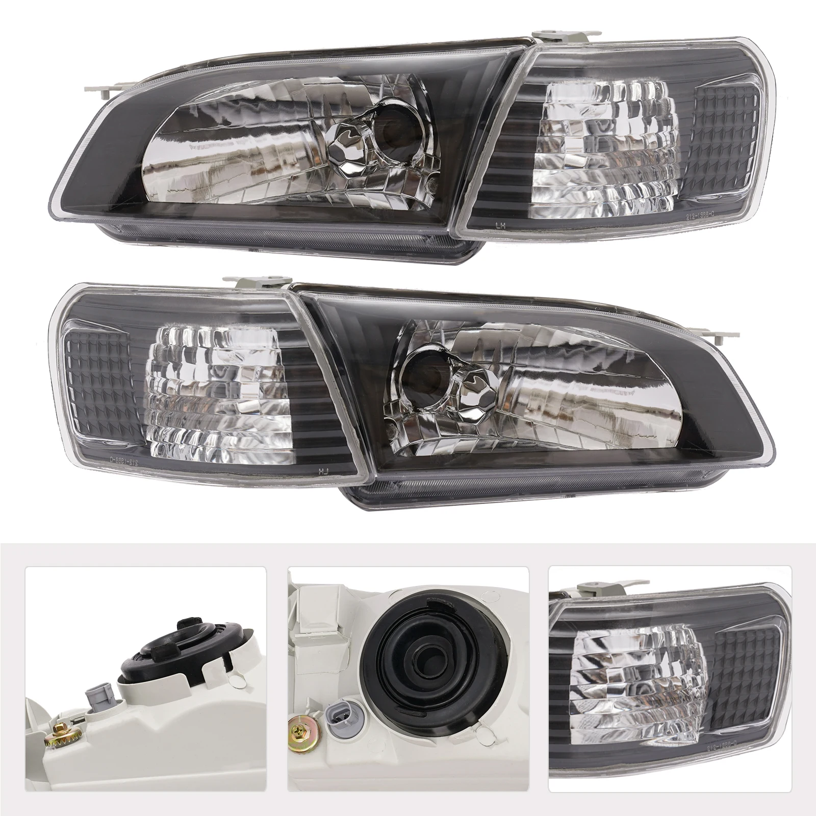 Left-Right-Side-Halogen-Headlights-High-Quality-For-1995-1999-Toyota ...