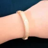 Gold Color Bangle For Men Women Ice Cubic Zirconia Fashion Hip Hop Rock Rapper Jewelry Gift 2