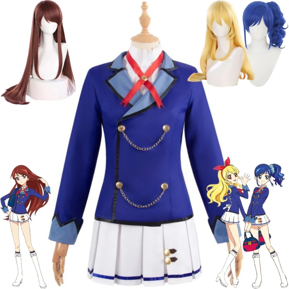 

Костюм для косплея аниме Aikatsu Hoshimiya Ichigo Star Kiriya Aoi Shibuki Ran, школьная форма, костюм для ролевых игр на Хэллоуин