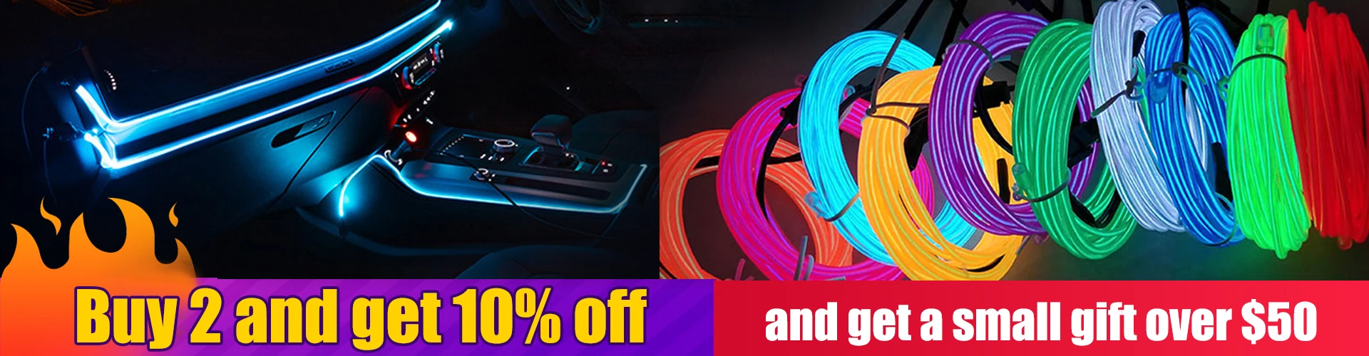 starlight headliner LED Interior Atmosphere Light Car Ambient Light Strip APP RGB Music Control Flexible EL Wire Rope Tube Neon Decorative Lamp auto hid lights for car