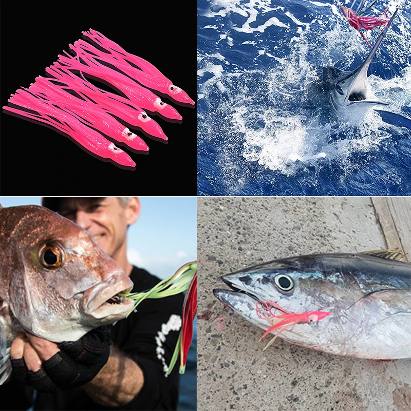 Risparmia alla grande su Esche Profonde Del Mare Esca Per Pesca D'altura 22 Cm 85 G Polpo Calamari Gonna Esca Per Big Game Marlin Tonno Traina Testa