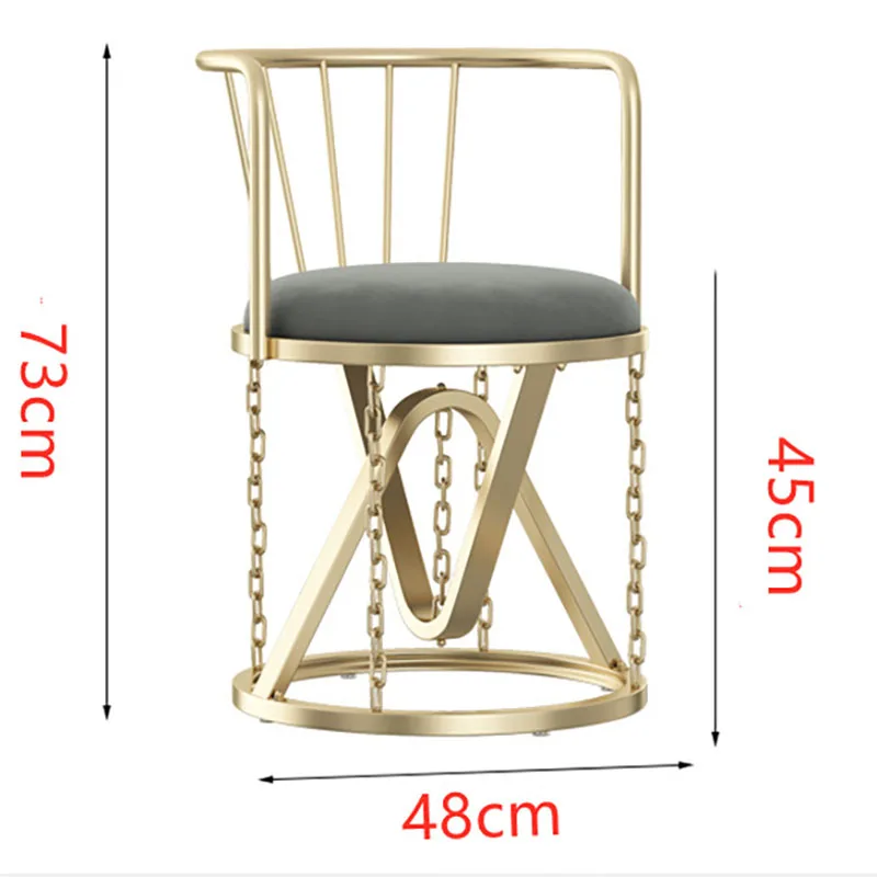 Style Modern Bar Stools Luxury Metal Kitchen Chairs Bar Design Dining Room Home Sillas Para Comedor Furniture Decoration