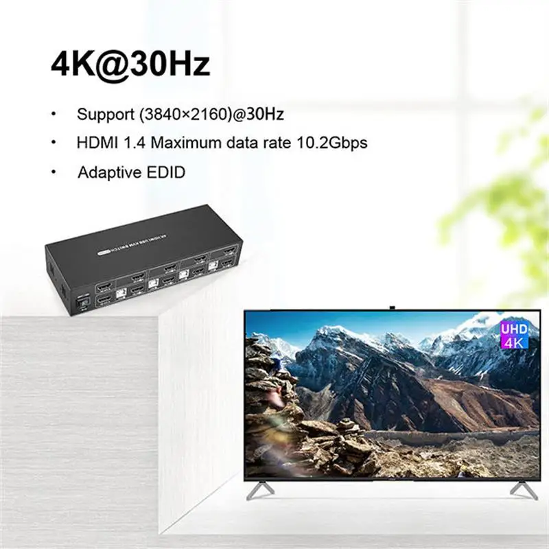 Dual Monitor Hdmi Kvm Switch 4X2 Display Esteso 4K 30Hz Hdmi Usb Kvm Switcher 2 In 4 Out Per Pc Monitor Mouse Tastiera Condividi