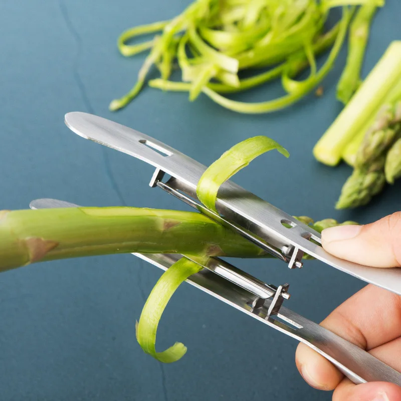 Home Stainless Steel Asparagus Yam Peeler Cucumber Fruit and Vegetable