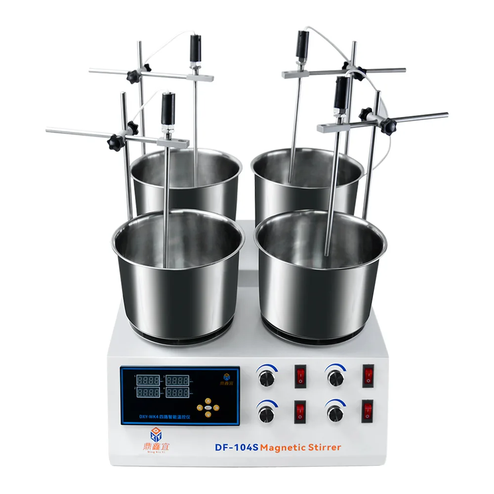 Digital constant temperature collection and magnetic stirring four Stations asynchronous temperature control