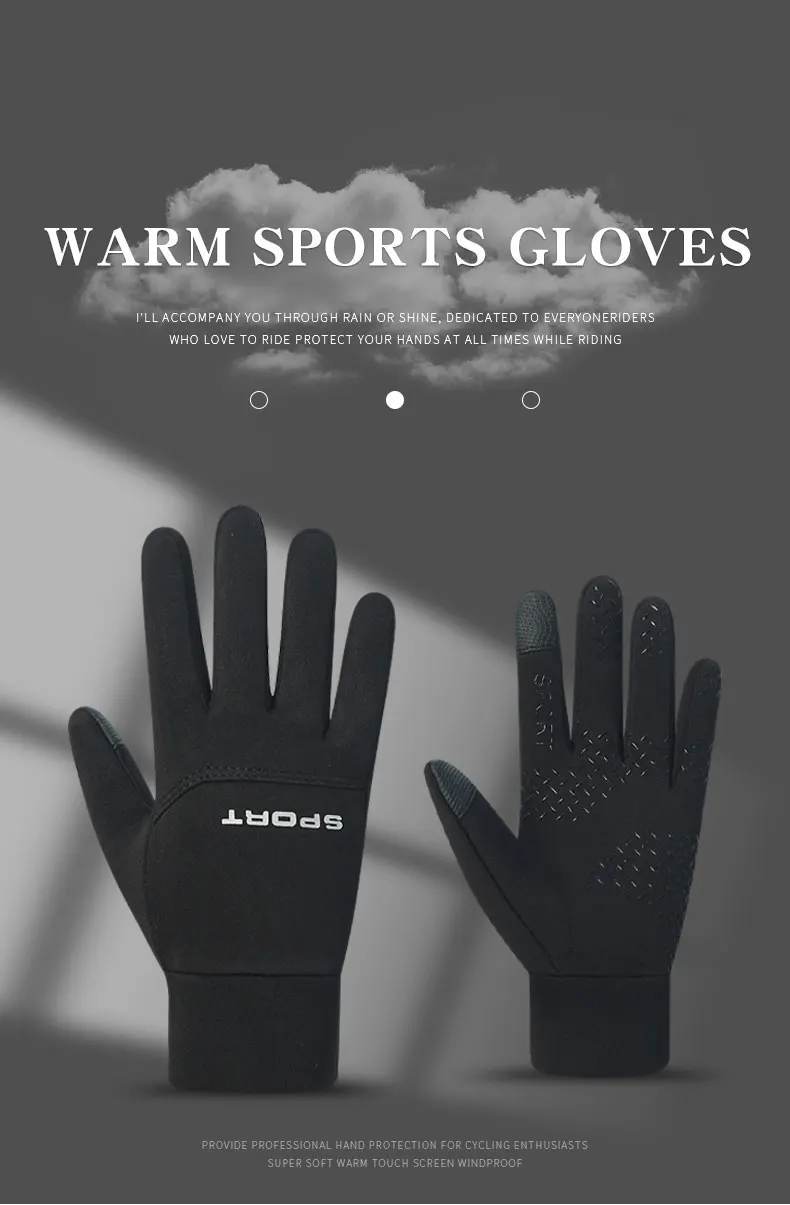 Description Picture 2 of itemFootball Gloves Waterproof Thermal Grip Outfield Cycling Player Bicycle Field Bike Sports Sports Outdoor guantes moto