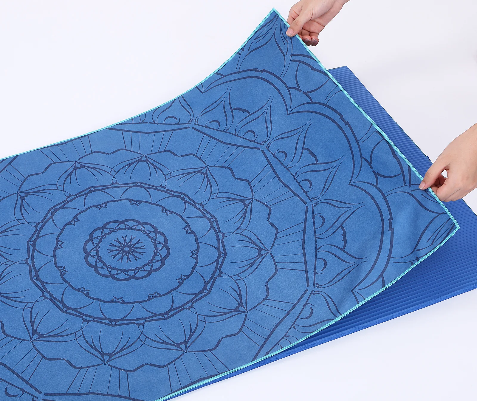 Serviette de yoga portable et coordonnante avec impression numérique, accessoire de rafraîchissement pour la piscine