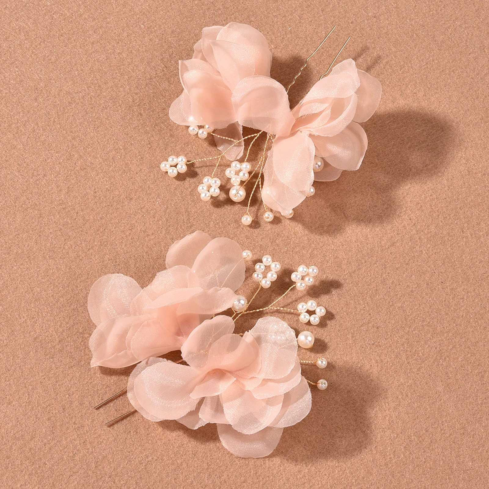 Elegante Perlenblumen-Haarnadeln für Damen, Braut-Hochzeitsfrisuren, Accessoires, Kristall-Strass-Kopfschmuck, Party-Dekorationen – Detail 4
