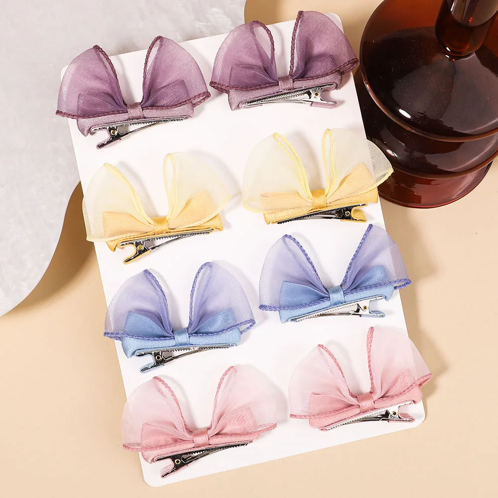 

2Pcs Girls Two-layer Chiffon Bows Hair Clips for Baby Kids Sweet Gifts Cute Hairpins Barrettes Headband Fashion Hair Accessories