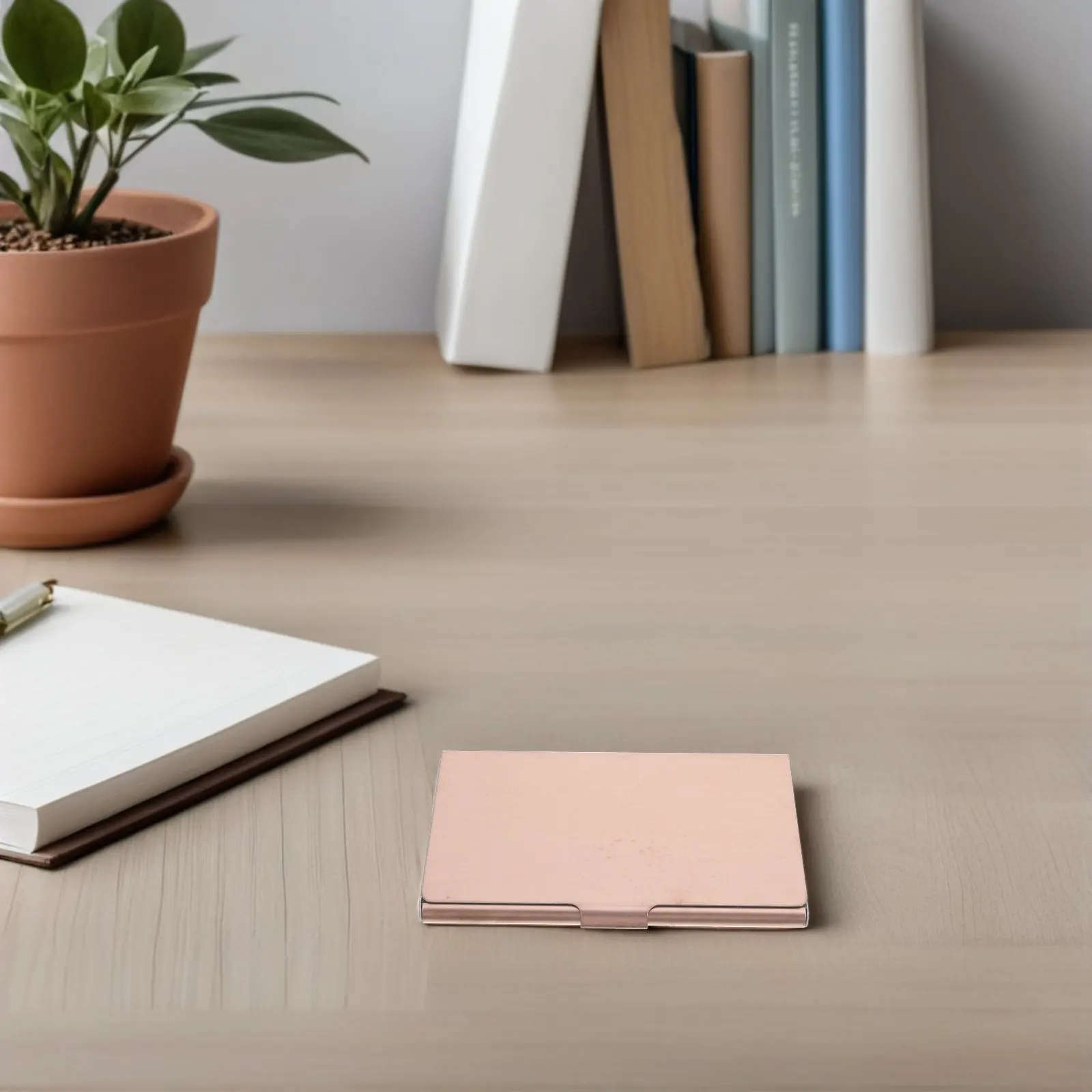 3Pcs 스테인레스 스틸 명함 홀더 울트라 슬림 금속 명함 케이스 미니멀리스트..